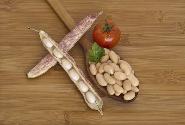 Fagioli bianchi e pomodoro — Foto Stock