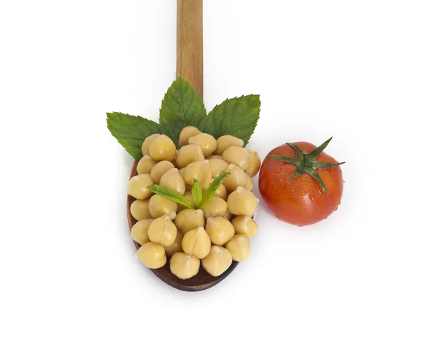 ひよこ豆とトマト — ストック写真