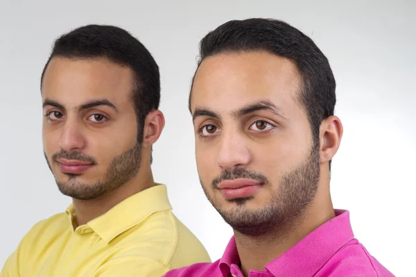 Identical twins portrait — Stock Photo, Image