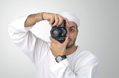 Man using camera clipart