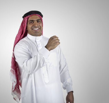 Arabian business man smiling clipart