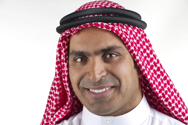 Arabian biznes człowiek uśmiechający się — Zdjęcie stockowe