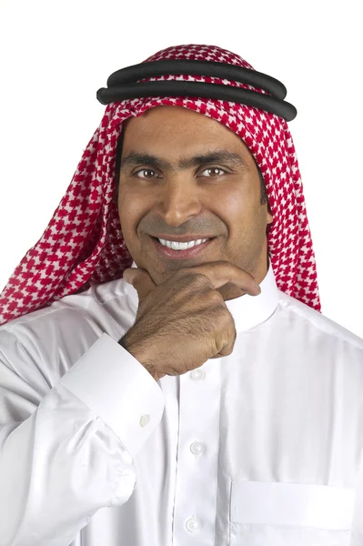 Арабский бизнесмен улыбается — стоковое фото