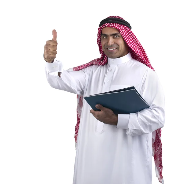 Arabische man hand met duim omhoog — Stockfoto