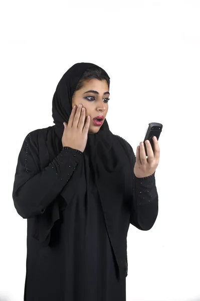 Arabische meisje verrast expressie — Stockfoto