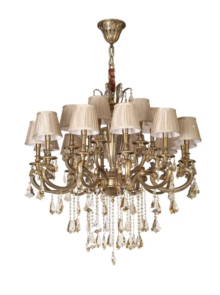 Vintage chandelier isolated on white background with clipping path included — Stock Photo, Image