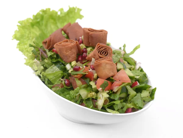 Fattoush 沙拉，黎巴嫩色拉 — 图库照片