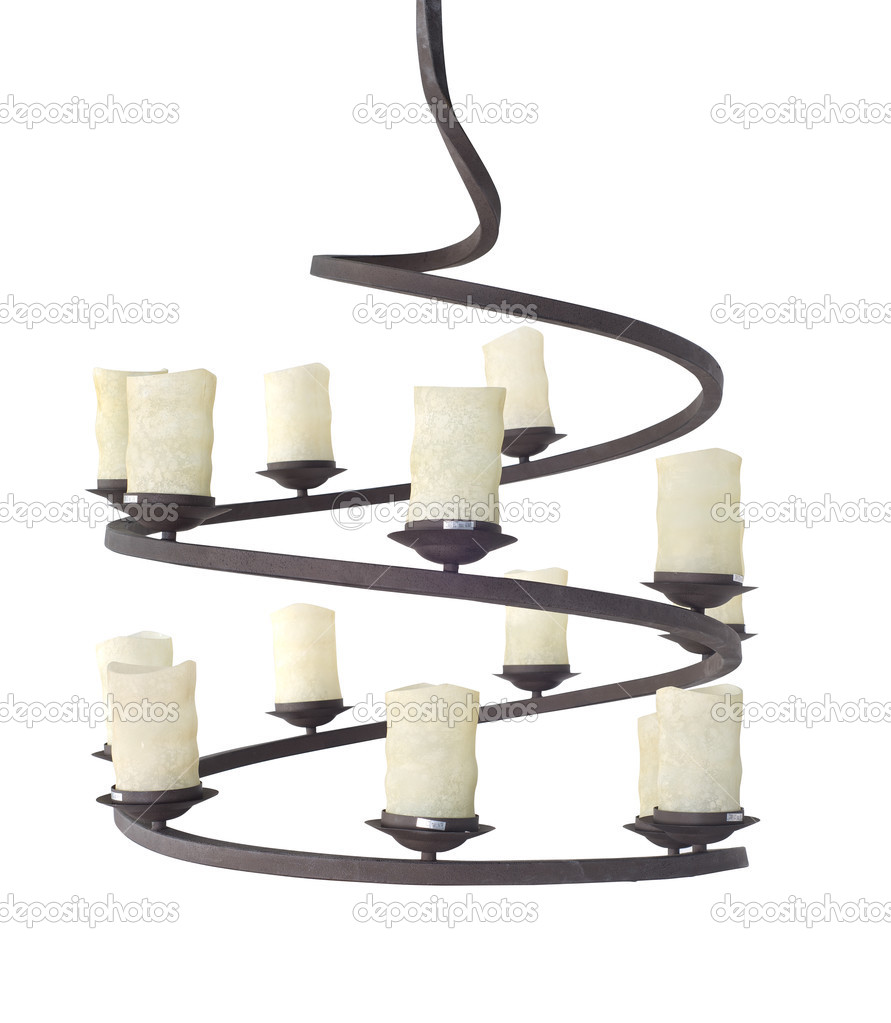 Rustic Chandelier isolated with clipping path included