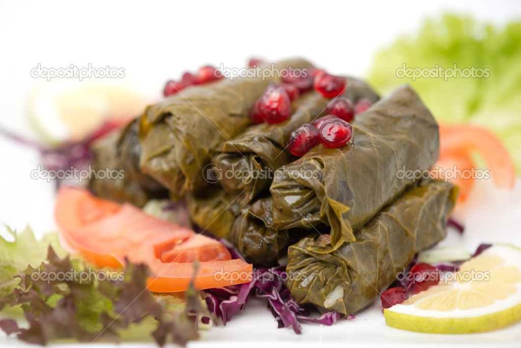 Stuffed vine leaves Stock Photo by ©diplomedia 42384565