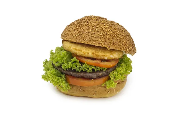 Ham chicken burger — Stock Photo, Image