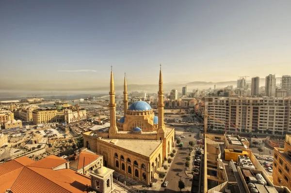 Muhteşem Muhammed el-Amin cami downtoun Beyrut, Lübnan — Stok fotoğraf