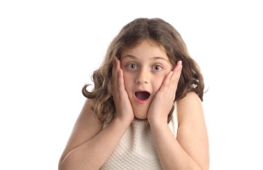 Çocuk hayret ifadesi ile