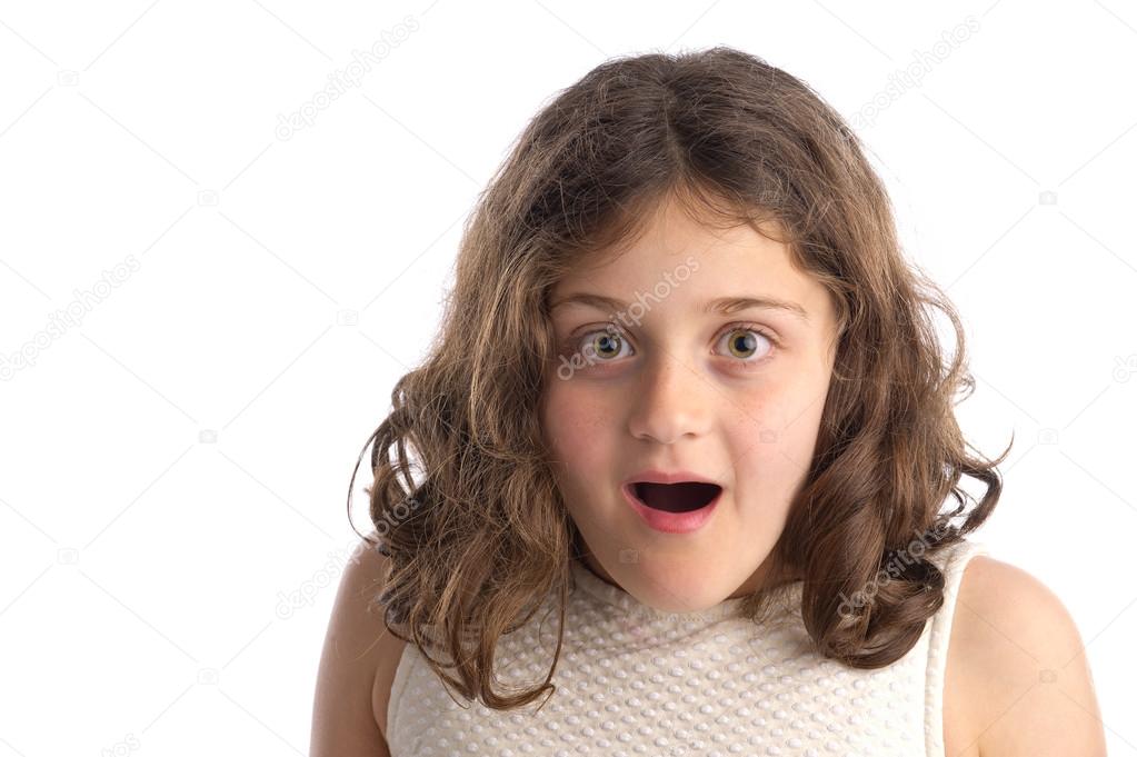 Child with astonished expression