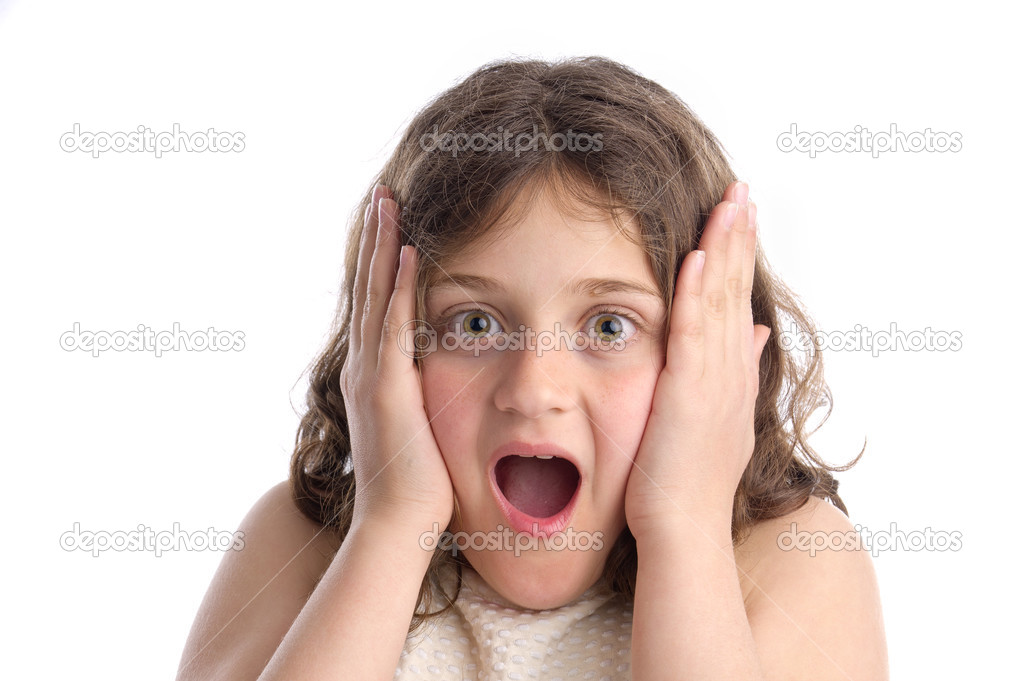 Child with astonished expressions