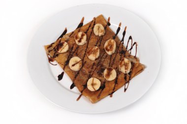 Muzlu ve çikolatalı krep.