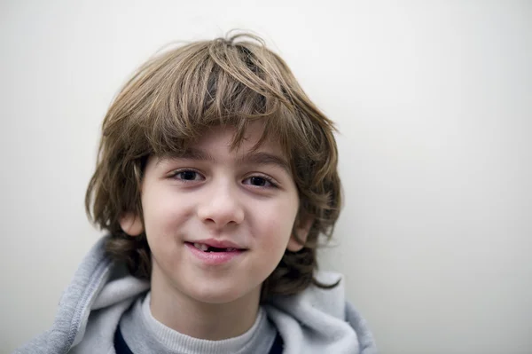 Smiling toothless boy — Stock Photo, Image