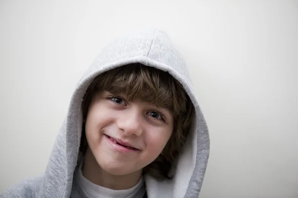 Smiling toothless boy — Stock Photo, Image