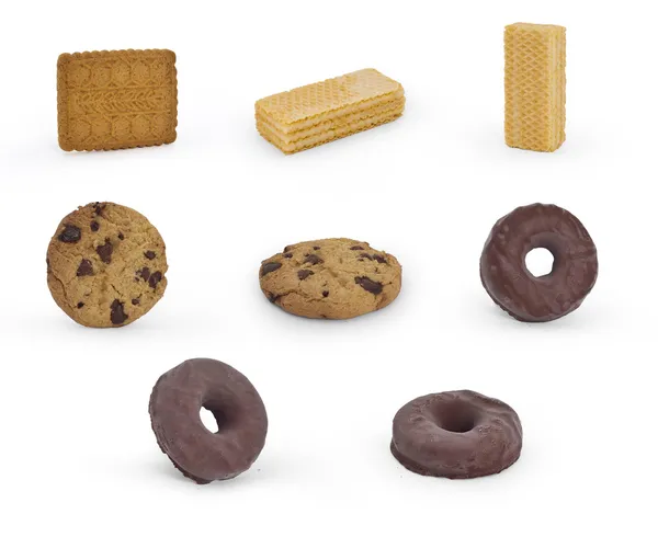 A cookie-k és gofri — Stock Fotó