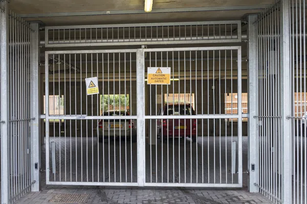 Gated car parking — Stock Photo, Image