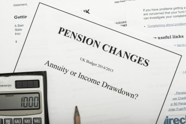 Pension change documents clipart