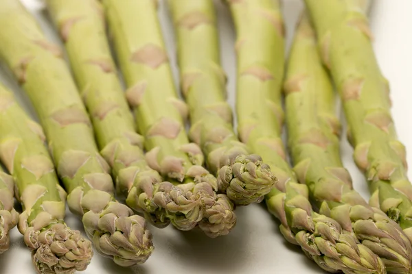 Asperges tips geïsoleerd op een witte achtergrond — Stockfoto