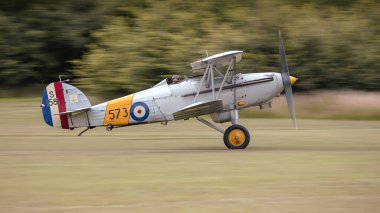 Old Warden, İngiltere - 3 Temmuz 2022: Eski bir Hawker Nimrod Mk. 2.