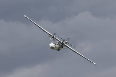 Old Warden, İngiltere - 3 Temmuz 2022: PBY-5A Catalina deniz uçağı.