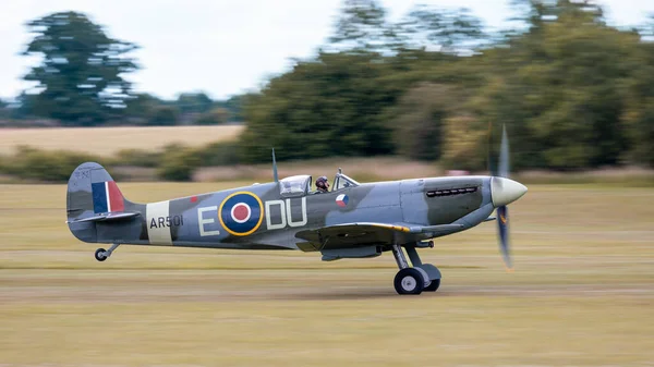 Old Warden 3Rd July 2022 Iconic Vintage Spitfire Fighter Aircraft — Zdjęcie stockowe