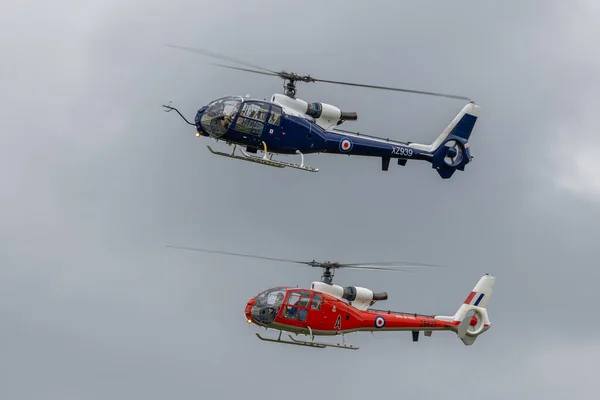 Old Warden 3Rd July 2022 Pair Westland Gazelle Helicopters Gazelle — 图库照片