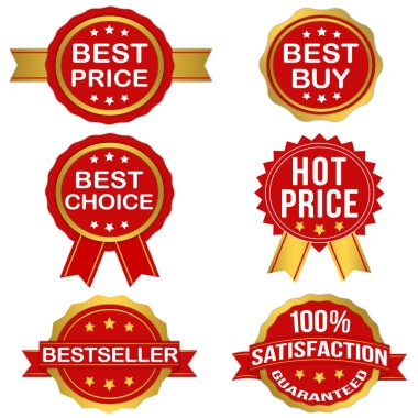 1 (altın vektör rozetleri ayarla)