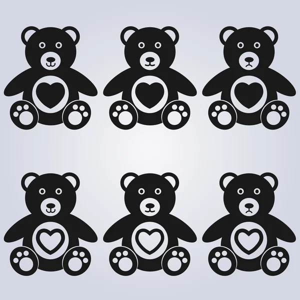 oyuncak ayı vektörler 1 set