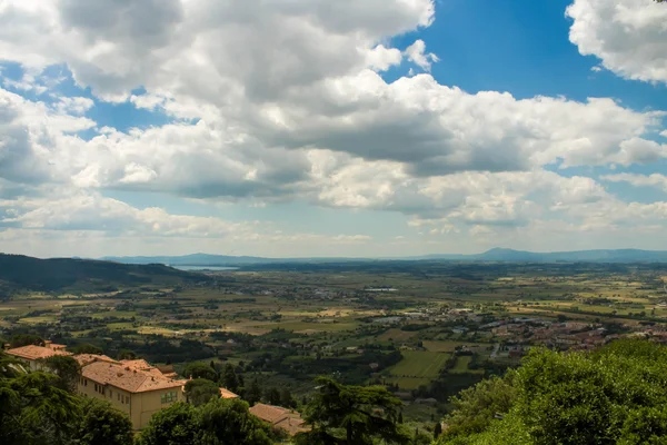 Blick auf das berühmte Val di Chiana in der Toskana — Stockfoto