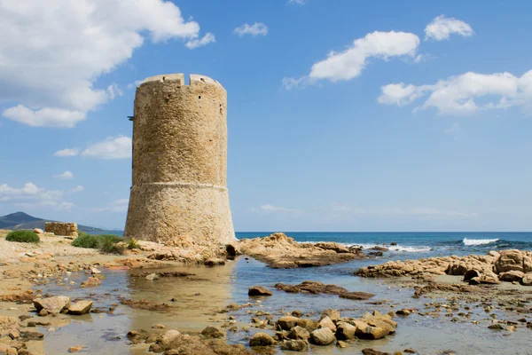 Wachturm am Meer in Sardinen — Stockfoto