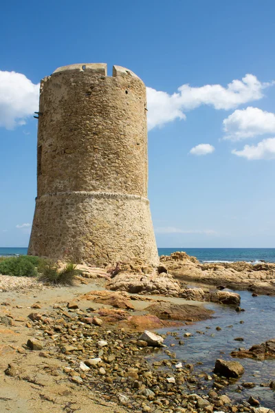 Torre di Guardia sul mare in Sardegna — Foto Stock