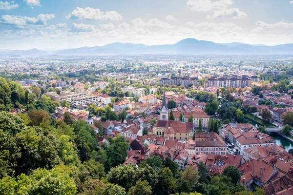 Aerial View Ljubljana Capital Slovenia Europe — Stock Photo, Image