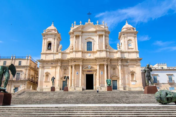 Catedral Noto Basílica Menor São Nicolau Myra Sicília — Fotografia de Stock