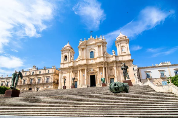 Catedral Noto Basílica Menor São Nicolau Myra Sicília — Fotografia de Stock