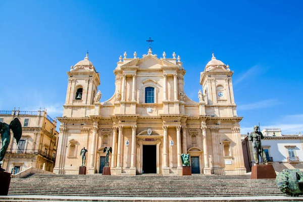 Catedral Noto Basílica Menor São Nicolau Myra Sicília — Fotografia de Stock
