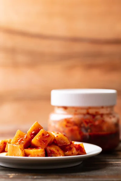Hidangan Kimchi Makanan Lauk Korea — Stok Foto