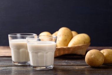 Patates sütü, bitkiden alternatif süt, vejetaryen yemeği.