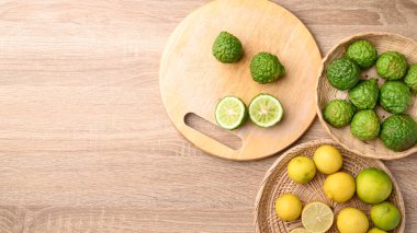 Kafir kireç ve sarı limon, Asya narenciye meyvesi 