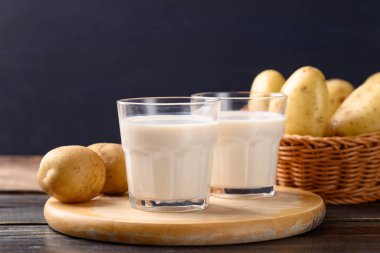 Patates sütü, bitkiden alternatif süt, vejetaryen yemeği.