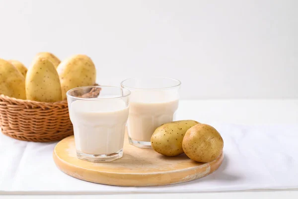 Susu Kentang Susu Alternatif Dari Tanaman Makanan Vegan — Stok Foto