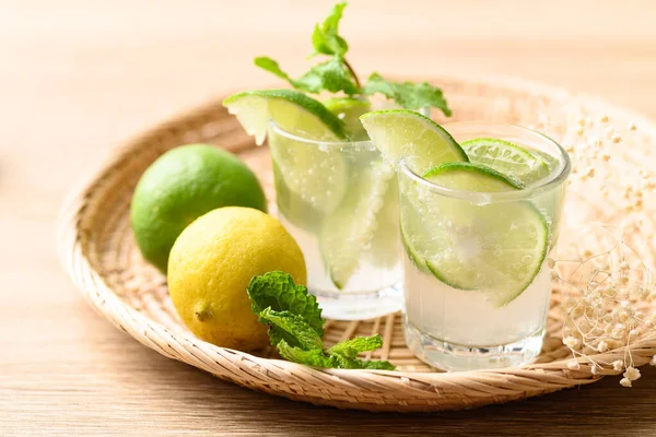 Refresco Lima Fría Bebida Tropical Verano —  Fotos de Stock