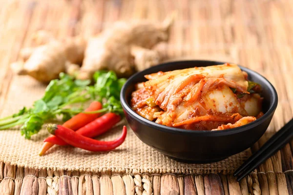 Kimchi Zelí Misce Korejské Domácí Kvašené Vedlejší Jídlo — Stock fotografie