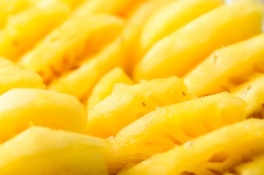 Dilimlenmiş ananas arkaplan, tropikal meyve