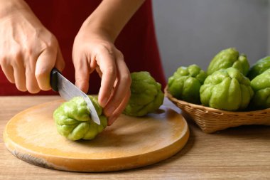 Taze kabak meyvesi. Yemek ve organik sebzeler için hazırlan.