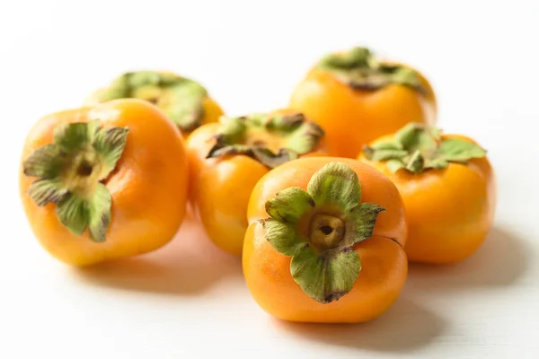 Fruta Madura Caqui Sobre Fondo Blanco — Foto de Stock