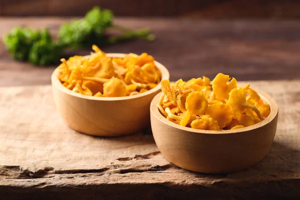 Edible Orange Mushroom Bowl Organic Food Ingredients Seasonal — Stockfoto