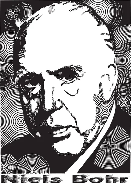 Niels Bohr Przewodniczący Ilustracje Stockowe bez tantiem